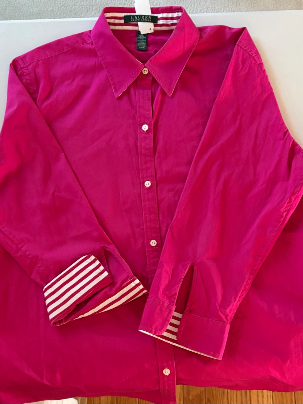 Lauren Ralph Lauren Womens Fuchsia Fitted, Slim Largest Vintage - Picture 3 of 3